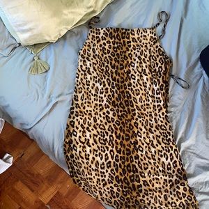 Leopard slip dress